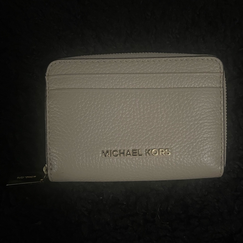 Michael Kors light pink Leather Card Holder